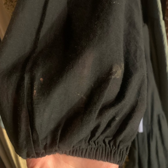 J CREW BLACK SMOCKED V-NECK LONG SLEEVES TIERED MAXI DRESS - 2 - Picture 11 of 11